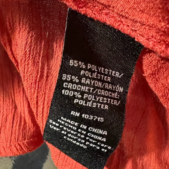 Zac & Rachel Orange Blouse 2X - Picture 3 of 5